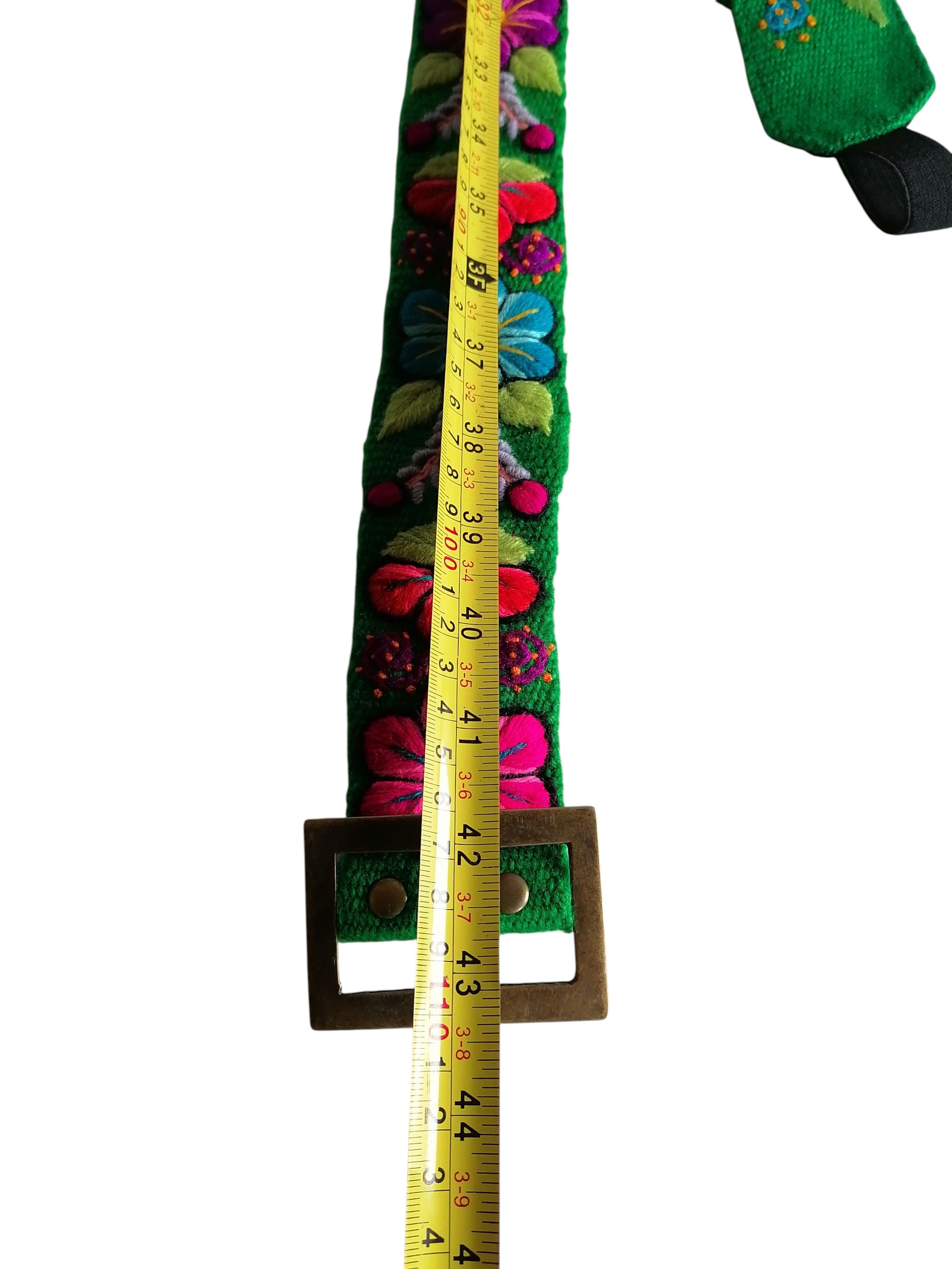Handmade Floral Embroidered Belt and Headband Set - Peruvian Craftsmanship