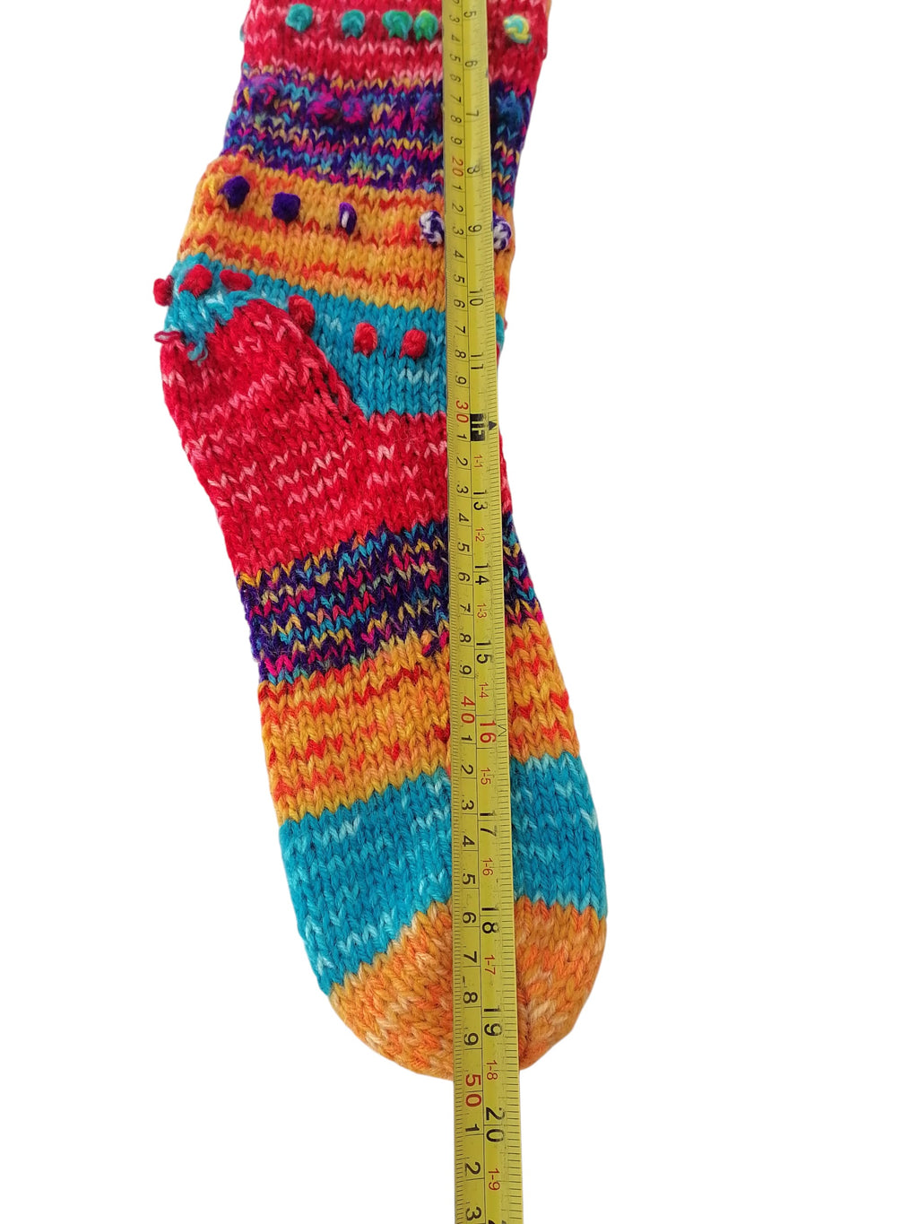 Warm Socks, Multicolor Wool Knit, Winter Warm, Cusco