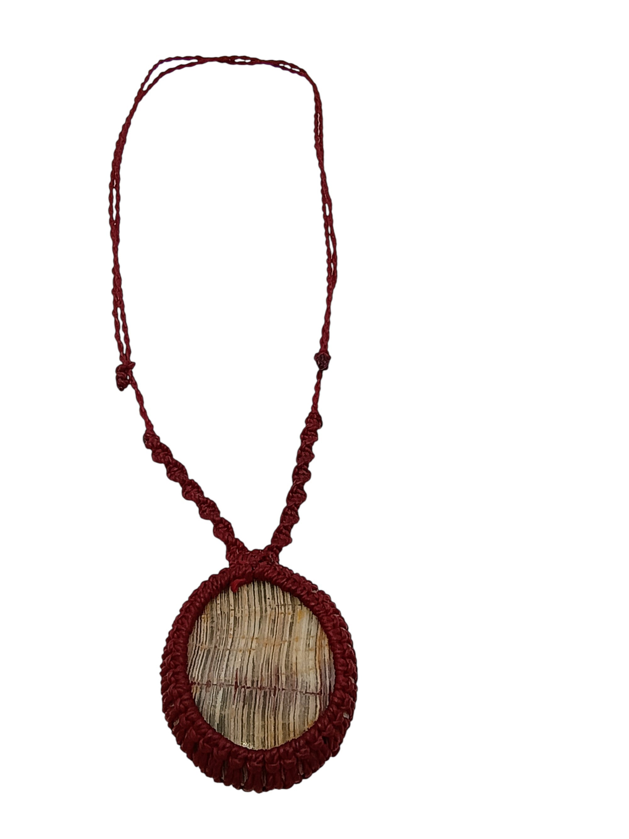 Handmade Macrame Necklace with Natural Stones and Natural Jewelry