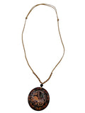 Handmade Macrame Necklace, Round Pendant, Peruvian Artisan
