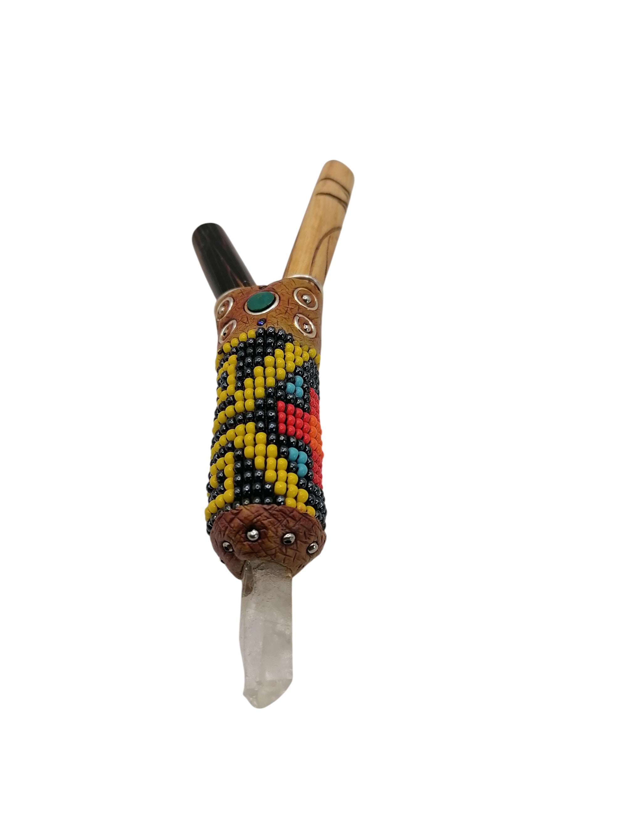 Kuripe Unisex Palo Santo Quartz Crystal Handmade