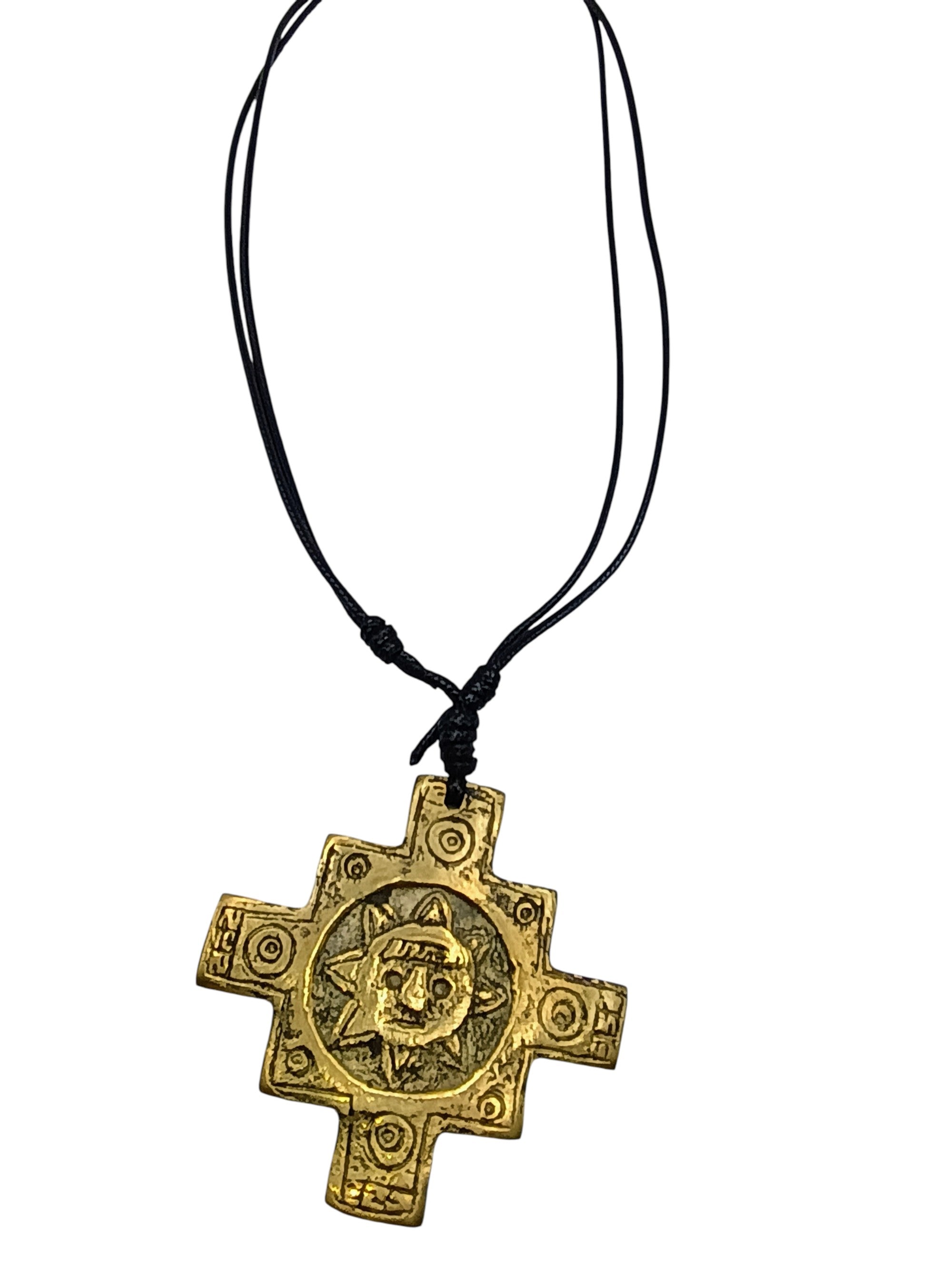 Chakana Necklace, Handmade Copper, Andean Inca Cross Pendant