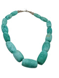 Natural Stone Choker Necklace Unisex Adjustable Handmade