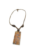 Handmade Mother-of-Pearl Pendant Macrame Necklace