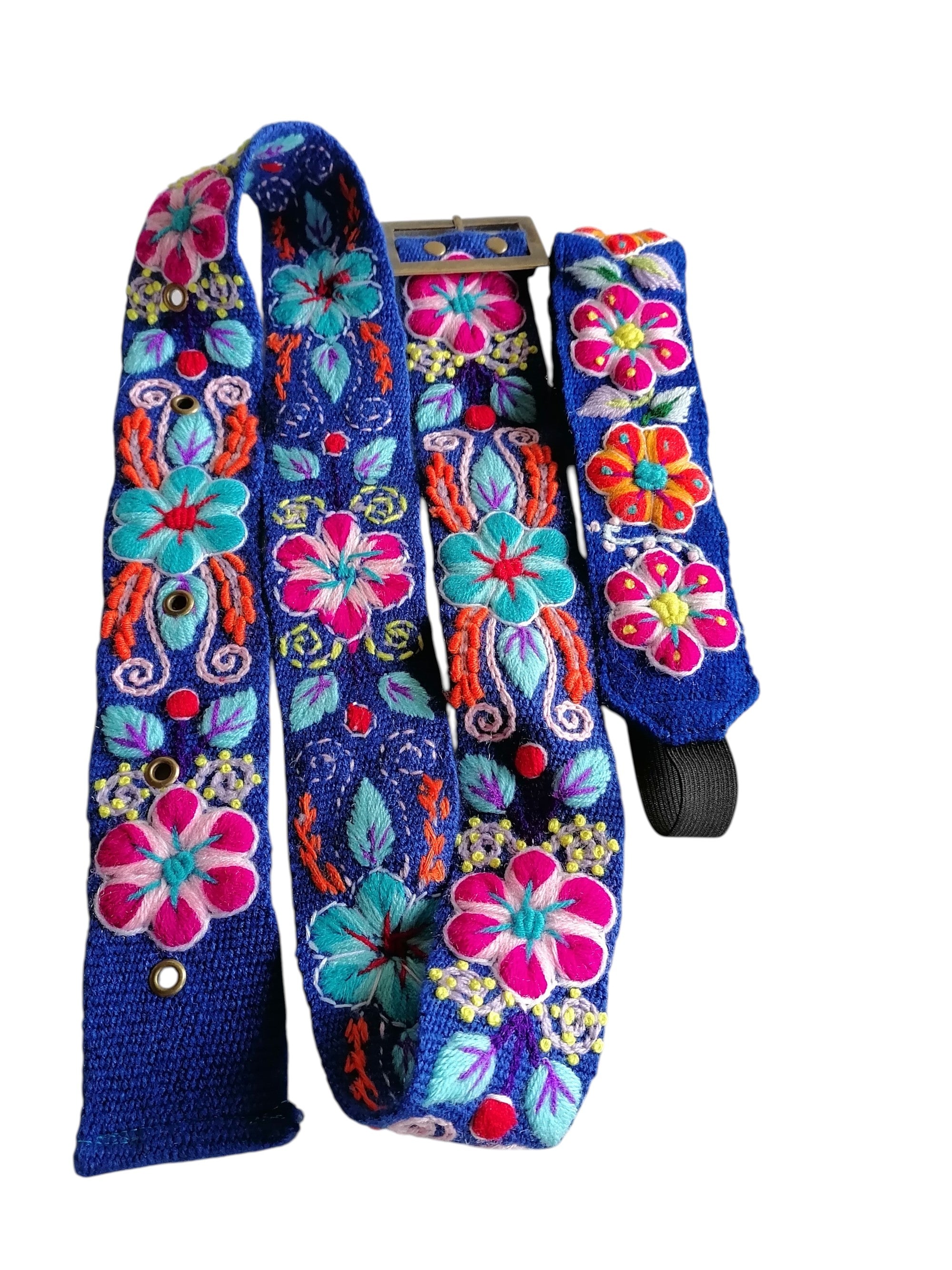 Floral Headband Belt Hand Embroidered Handmade Accessories for Women