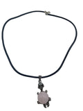 Handmade Rose Quartz Skull Necklace, Adjustable Artisan Jewelry