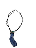 Sodalite Crystal Necklace, Handmade Stone Pendant Jewelry